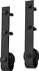 Two black metal sliding door hardware pieces with wheels are shown against a white background. Náhľad obrázku produktu