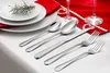 Besteck Set, Edelstahl Besteckset Essbesteck, Gehämmert Produktbild-Vorschau 2