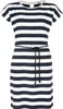 modAS Damen Kleid Kurzarm mit Blockstreifen - Streifenkleid Produktbild-Vorschau 1