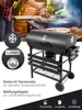 Barbecue au charbon de bois 71 x 35 cm avec couvercle et Voir les images du produit 7