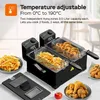 TurboTronic dvojitá fritéza - DF2 - na olej – 3600 W – 2×3 Náhled obrázku produktu 3