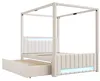 Polster-Himmelbett 140x200 cm Beige mit Ausziehbett & 3 Produktbild-Vorschau 17