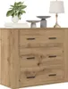 vidaXL Artisan dubový príborník 80x33x70 cm materiál na Náhľad obrázku produktu 1