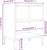 Nachttische mit Metallbeinen 2 Stk. Hochglanz-Weiß 40x30x50 Produktbild-Vorschau 7