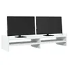 vidaXL Stojan na monitor Bílý 100x27x20 cm Materiál na bázi Náhled obrázku produktu 3