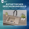 VBChome Lavello in granito 59 x 44 cm Beige Lavello da Anteprima dell’immagine prodotto 8
