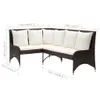 vidaXL Garten-Ecksofa 2-tlg. Poly Rattan Braun Produktbild-Vorschau 5