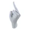 Mittelfinger Dekofigur - Stinkefinger Skulptur in Weiß Produktbild-Vorschau 2