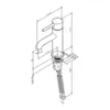 Technical drawing of a faucet with dimensions. Produktbild-Vorschau