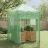 vidaXL Kas met opklapbaar frame, groen, 200 x 200 x 300 cm, Productafbeelding-voorbeeld 3