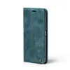A teal flip case for a smartphone is shown from the side against a white background. Produktbild-Vorschau