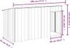 vidaXL Cuccia per cani con tetto antracite 196x91x110 cm Anteprima dell’immagine prodotto 8