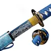 Oggetto da collezione giapponese: katana in acciaio blu Anteprima dell’immagine prodotto 8