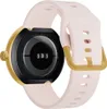 The back view of a smartwatch with a pink strap and gold accents. Podgląd zdjęcia produktu