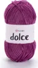 A ball of purple yarn with a white label. Podgląd zdjęcia produktu