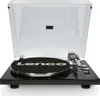 A Lenco turntable is shown from the front on a white background. Produktbild-Vorschau