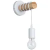 MasterLED Hängende Wandleuchte - E27 - Weiß mit Holz - Produktbild-Vorschau 1