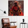 Feuerwehrmann Feuer Leinwandbild Wandbild Kunstdruck XL Produktbild-Vorschau 3