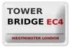 Blechschild London 18x12cm Westminster Tower Bridge EC4 Produktbild-Vorschau 1