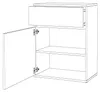 Kommode K1D1S Mattschwarz / Wotan Eiche Produktbild-Vorschau 9