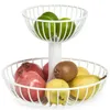 ZELLER Obst-Etagere 27416 mit zwei Ebenen, Metall, weiß, Produktbild-Vorschau 4
