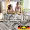Tischdecke Vintage Holz Patchwork Grau 100x140cm Produktbild-Vorschau 6
