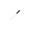 A black handled fork with two silver prongs against a white background. Produktbild-Vorschau