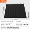 A black acoustic foam panel with dimensions and product information displayed. Podgląd zdjęcia produktu