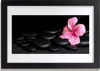 Bild 30x20 MDF-Rahmen Wandkunst Schwarz-Stein-Blumen Produktbild-Vorschau 1