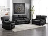 3+2+1-Sitzer Sofa und Sessel mit Relaxfunktion in schwarzem Produktbild-Vorschau 2