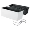 nabbi Plastový balkónový kvetináč DUC400W 39,5 cm - biela Náhľad obrázku produktu 3
