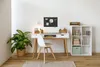 A desk setup with a bulletin board, desk organizer, and a chair. Náhled obrázku produktu