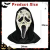 Ghostface Latex Maske mit Kapuze Verkleidung Halloween Produktbild-Vorschau 3