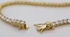 Tennisarmband Silber 925 Gelbgold vergoldet weiße Zirkonia  Produktbild-Vorschau 2