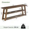 Wanbor TV Lowboard 160 cm aus Massivholz für Fernseher bis Produktbild-Vorschau 2