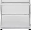 A white mesh organizer with multiple shelves. Náhled obrázku produktu