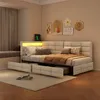 INONEFT čalúnená posteľ 90 × 200 cm, posteľ v tvare "L", Náhľad obrázku produktu 7