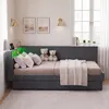 UnboxG gestoffeerd bed 90x200 cm, fluweel, met 2 lades, Productafbeelding-voorbeeld 11