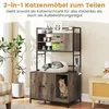COSTWAY Kattenkast met planken, kattenbakmeubel, kattenhuis Productafbeelding-voorbeeld 4