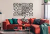 MuchoWow® Poster Blumen - Figuren - Braun - Design 120x90 Produktbild-Vorschau 2