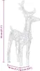 A white wireframe reindeer decoration with dimensions indicated. Podgląd zdjęcia produktu
