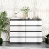 Commode anthracite gris/blanc brillant avec 8 tiroirs – Voir les images du produit 3