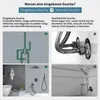 A collage comparing built-in showers with normal showers, highlighting features and benefits. Produktbild-Vorschau