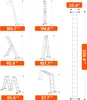 Scala multifunzionale VEVOR, scala multifunzionale 7 in 1, Anteprima dell’immagine prodotto 8