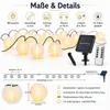 Solar Lichterkette 30 LED Lampions warmweiß – 6,5 m Garten Produktbild-Vorschau 2