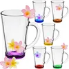 PLATINUX Bunte Kaffeegläser Teegläser mit Griff 360ml Set 6 Produktbild-Vorschau 1