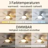Mini stropný ventilátor s LED osvetlením a diaľkovým Náhľad obrázku produktu 10