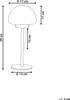 BELIANI Tischlampe Silber Metallsockel, Glasschirm, Produktbild-Vorschau 7