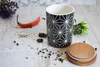 Vorratsdose 800ml mit Holzdeckel Gummidichtung Porzellan Produktbild-Vorschau 3