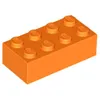 Lego® 2x4 Stein 3001 - 100 Stück Orange Produktbild-Vorschau 2